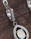 Opal Pear Shaped Drop Earrings