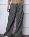 Drawstring Waist Pants with Pockets