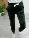 Wide Waistband Drawstring Cropped Joggers