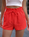 Tied High Waist Shorts with Pockets