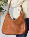 SHOMICO Weaved Vegan Leather Handbag