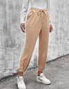 Drawstring Straight Pants with Pockets