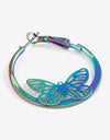 5-Pair Wholesale Multicolored Butterfly Huggie Earrings