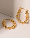 Gold-Plated Stainless Steel Hoop Earrings