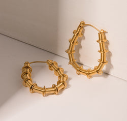 Gold-Plated Stainless Steel Hoop Earrings