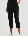 Elastic Waist Cropped Sports Pants