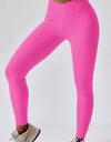 Wide Waistband Slim Fit Back Pocket Sports Leggings