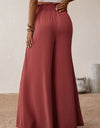 Smocked Paperbag Waist Wide Leg Pants