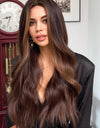 Full Machine Long Wave Synthetic Wigs 26''