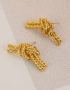 18K Gold Plated Twisted Earrings