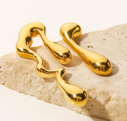 18K Gold Plated Geometric Mismatched Earrings