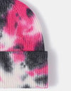 Tie-Dye Cuffed Rib-Knit Beanie Hat