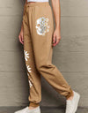 Simply Love Simply Love Full Size Drawstring Flower & Skull Graphic Long Sweatpants