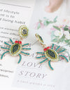 Spider Rhinestone Alloy Earrings