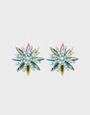 Flower Shape Rhinestone Alloy Stud Earrings