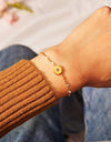 Sunflower Shape 18K Gold-Plated Bead Bracelet