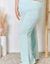 RISEN Full Size High Waist Ultra Soft Knit Flare Pants