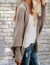 Open Front Dolman Sleeve Longline Cardigan