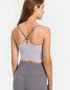 Crisscross Back Scoop Neck Sports Cami