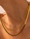 18K Gold-Plated Double Layered Necklace