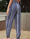 Geometric Print Tassel High-Rise Pants