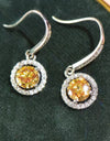 Platinum-Plated 2 Carat Moissanite Drop Earrings