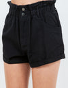 American Bazi High Waist Paper Bag Shorts