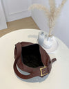 Adjustable Strap PU Leather Handbag