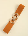 Geometric Buckle Elastic Wide Belt