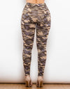 Full Size Camouflage Buttoned Leggings