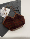 Plaid Print Tote Bag