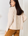 Double Take Open Front Long Sleeve Cardigan