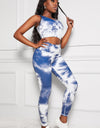 Tie-dye Crop Top and Leggings Set