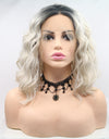 13*3" Lace Front Wigs Synthetic Mid-length Wavy 12" 130% Density