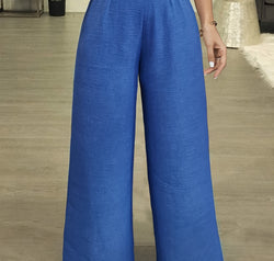 Plus Size High Waist Wide Leg Pants