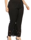 Plus Size Openwork Detail Pants