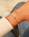 Lotus Shape 18K Gold-Plated Bead Bracelet