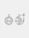 Moissanite Pearl 925 Sterling Silver Earrings