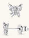 Moissanite 925 Sterling Silver Butterfly Stud Earrings