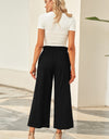 Drawstring Paperbag Waist Wide Leg Pants