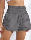 Breathable Smocked Sports Shorts