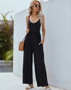 Adjustable Spaghetti Strap Jumpsuit with Pockets