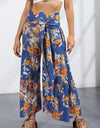 Printed Tie-Front Culottes