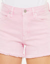 Kancan Raw Hem High Waist Denim Shorts