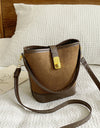 PU Leather Bucket Crossbody Bag