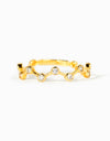 18K Gold-Plated 925 Sterling Silver Zircon Ring