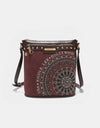 Nicole Lee USA Metallic Stitching Embroidery Inlaid Rhinestone Crossbody Bag