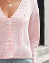 Cable-Knit Button Down Cardigan