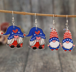 2 Pair Acrylic Gnome Earrings