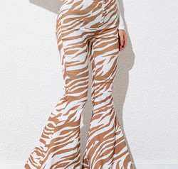 Floral High Waist Flare Leg Pants